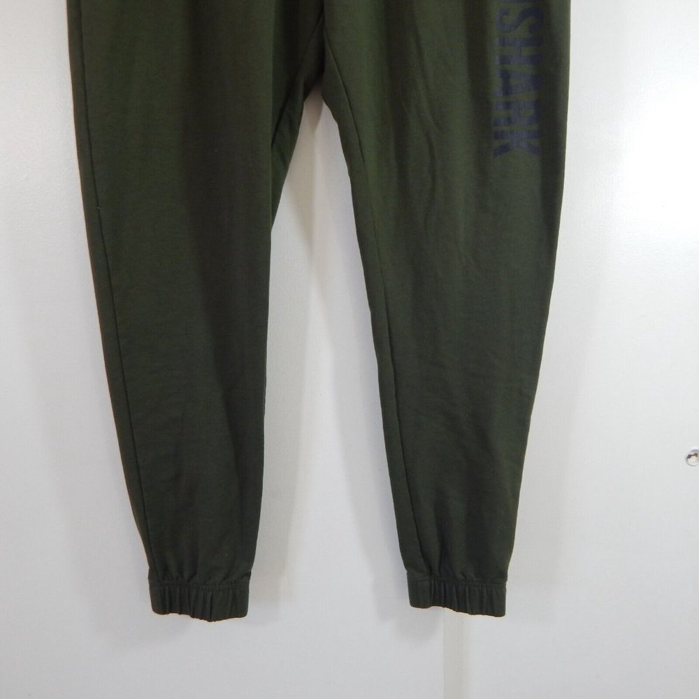 GYMSHARK pants power joggers high waist logo pockets sweatpants olive green L - Picture 5 of 8